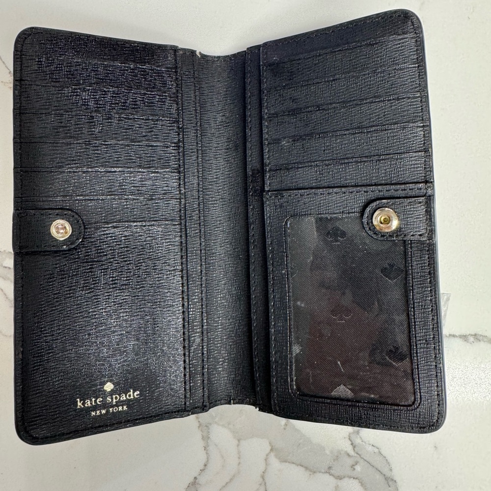 Kate Spade Darcy Slim Bifold Wallet in Leopard - Picture 3 of 5